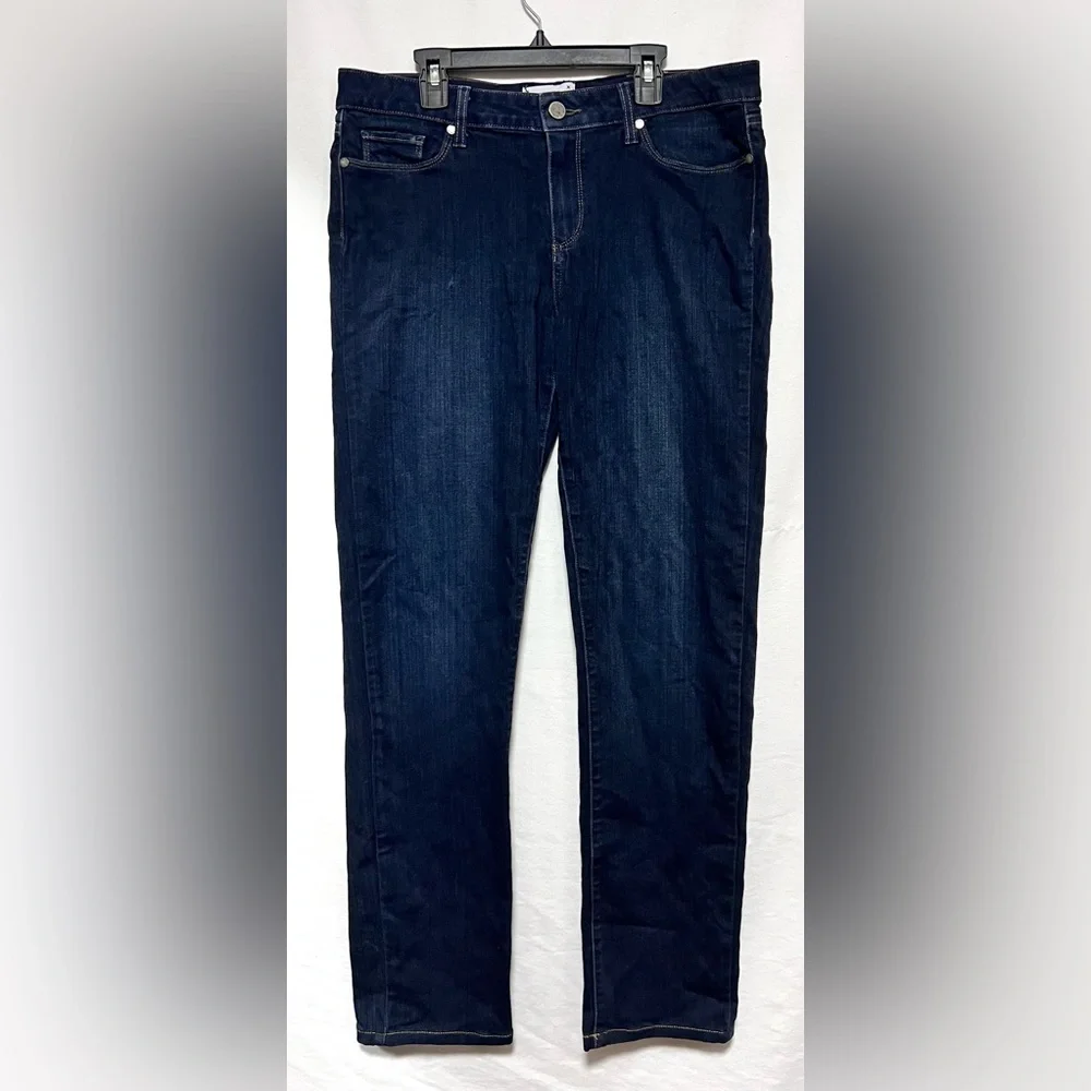 PAIGE Denim Mona Skyline Skinny Dark Blue Jeans Classic Stretchy Luxury Casual